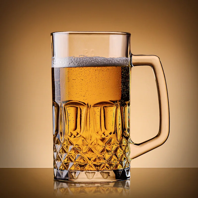 Fair Price DELI 580ml 890ML Glassware Large Stock Custom Beer Mugs with Handle
