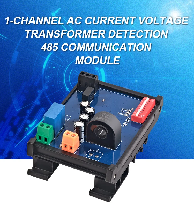 product huaqingjun 1 channel rs485 current voltage detect module high precision transformer 485 communication acquisition module641-2