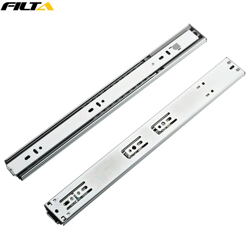 Фурнитура Filta, 45 мм, корредеры, телескопы, свисающая скользка, мягкое закрытие, выдвижной ящик