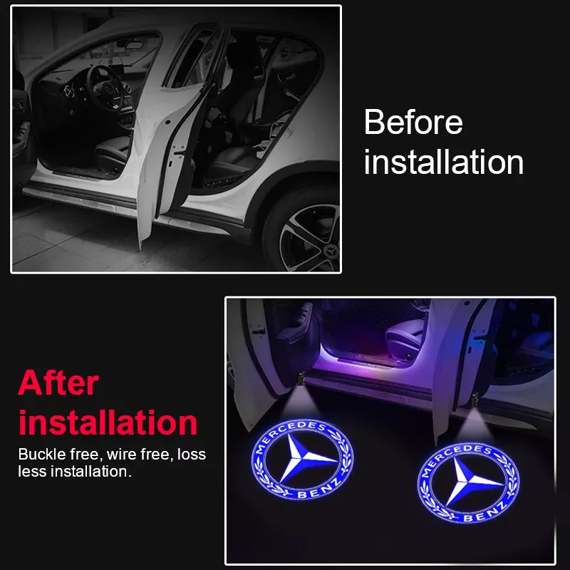 Custom Wireless Car Door Welcome Light Led Projector Lamp Car Logo ...