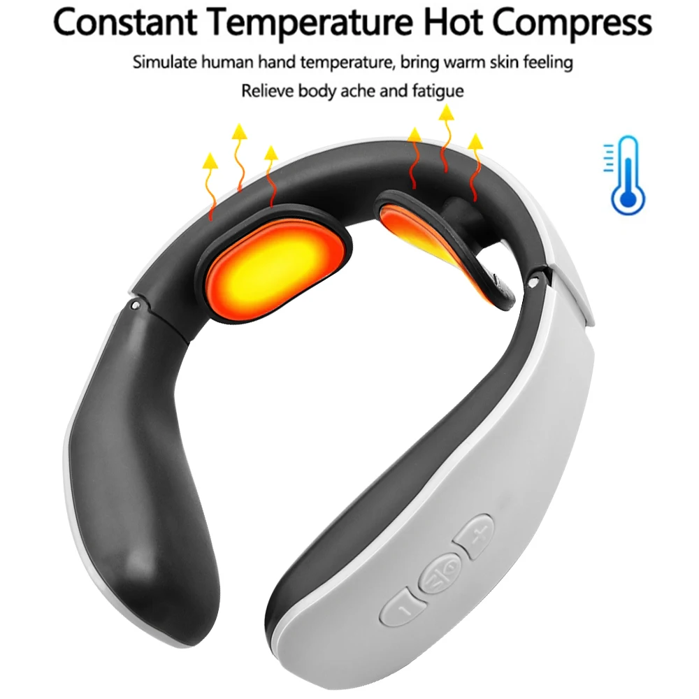 HTN - Nuovo Display Lcd Aggiornato Telecomando Senza Fili Massaggiatore Per  Rachide Cervicale A Impulsi Elettrici, Protezione Per Spalle E Collo,  Strumento Ricaricabile Per Rachide Cervicale Con Telecomando Wireless A  Quattro Teste (