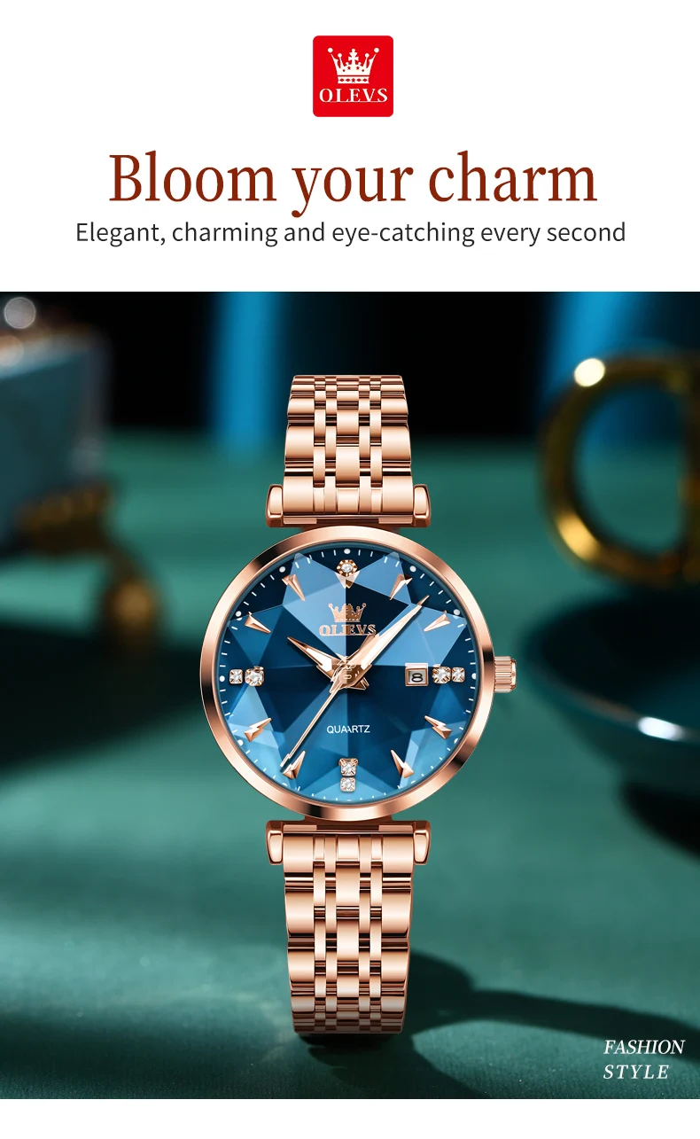OLEVS 5536 Fashion Elegant Fancy Famous Designer Waterproof Stainless Steel Female Wrist Luxury Brand Ladies Quartz Women Watch