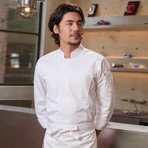 ChuYibang Kitchen Chef Work Clothes Long Sleeve Western Restaurant Baking Set Autumn Winter Zipper New Woven Bar Uniforms