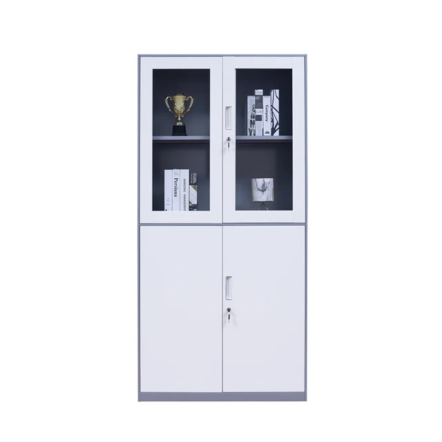 2024 Glass door filing cabinet glass door metal cabinet filing cabinet with glass door