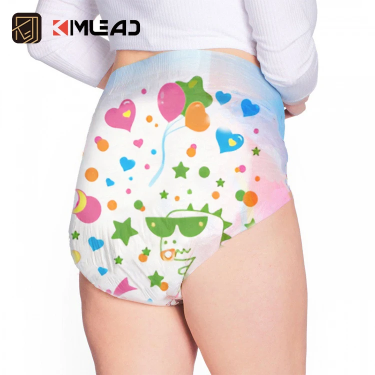 Kimlead mẫu miễn phí cô gái dễ thương thay tã abdl tùy chỉnh nhựa siêu dày dành cho người lớn vừa sissy