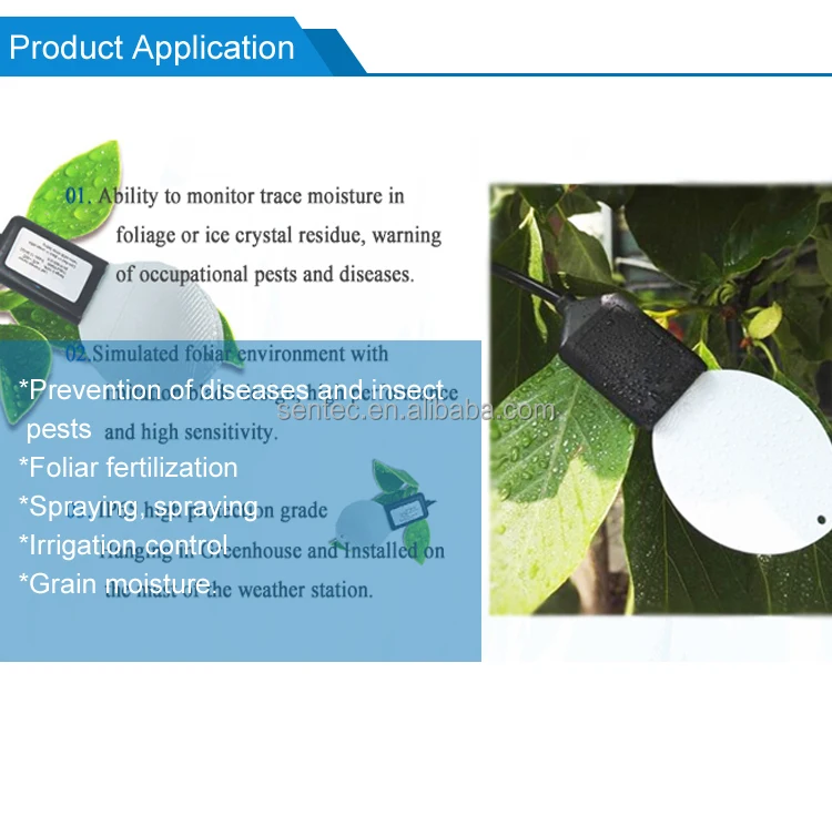 Ip68 Rs485 Modbus Leaves Surface Moisture Test Leaf Wetness Sensor For ...