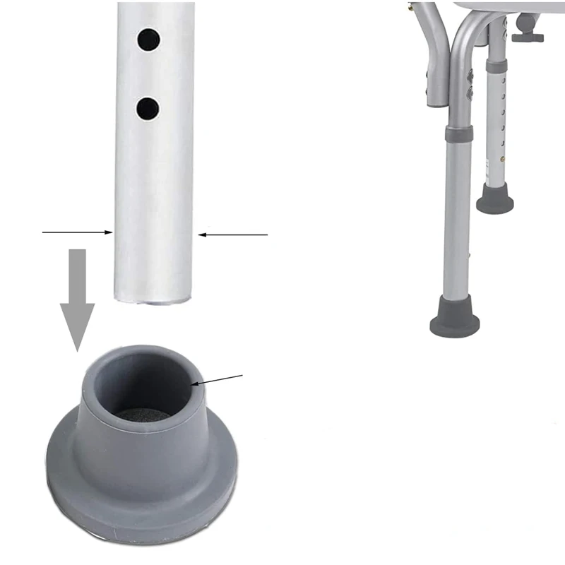 Rubber Head Foot Cushion,Suitable For Elderly Cane,Walker,Bath Chair