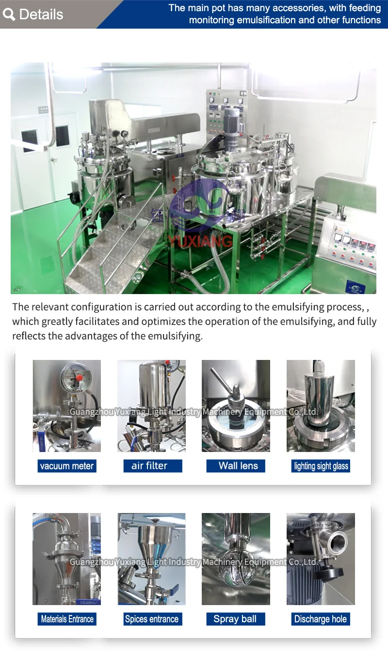 Vacuum Emulsifier Mixing Machine Homogenizer Ketchup Mayonnaise Mustard