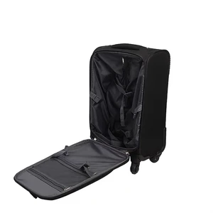Wholesale Custom Logo 15Inch Luggage Bag Carry on Luggage Suitcase Trolley Luggage With Soft Handle Multi-layer Pocket