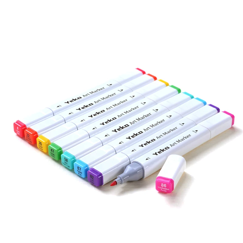 30/40/60/80 шт. спиртовые маркеры манга рисунок Маркеры Ручка на спиртовой основе эскиз жирной две ручки для рукоделия