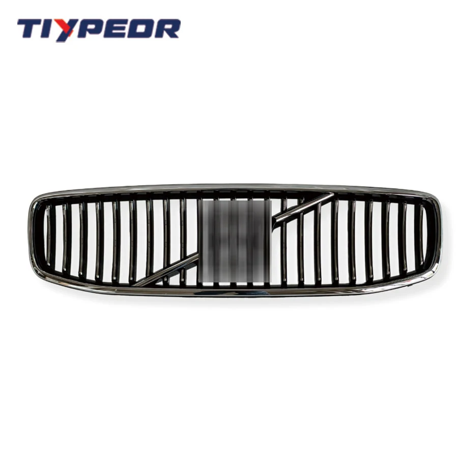 Tiypeor New Grille with Bright Stripes Without Camera Modifies Grill for VOLVO Parts S90 2017 - 2020 Modified Oem 31425407