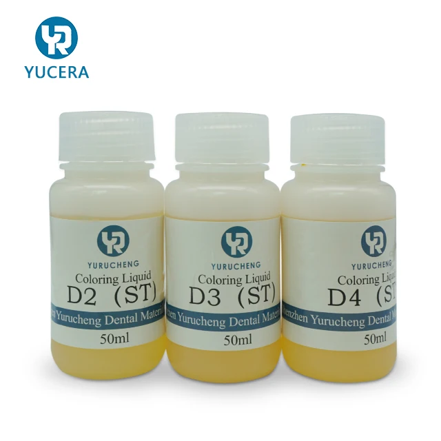 Yucera Dental Coloring Liquid 16 Colors for Zirconia Full Contour Crown Dental Lab Materials Dentures Dyeing Liquid