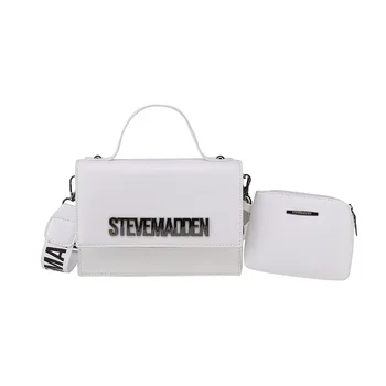 2025 New Custom Logo Famous Brand Designer PU Leather Women's Square Solid Color SM Handbags Messenger Bags Luxury Polyester