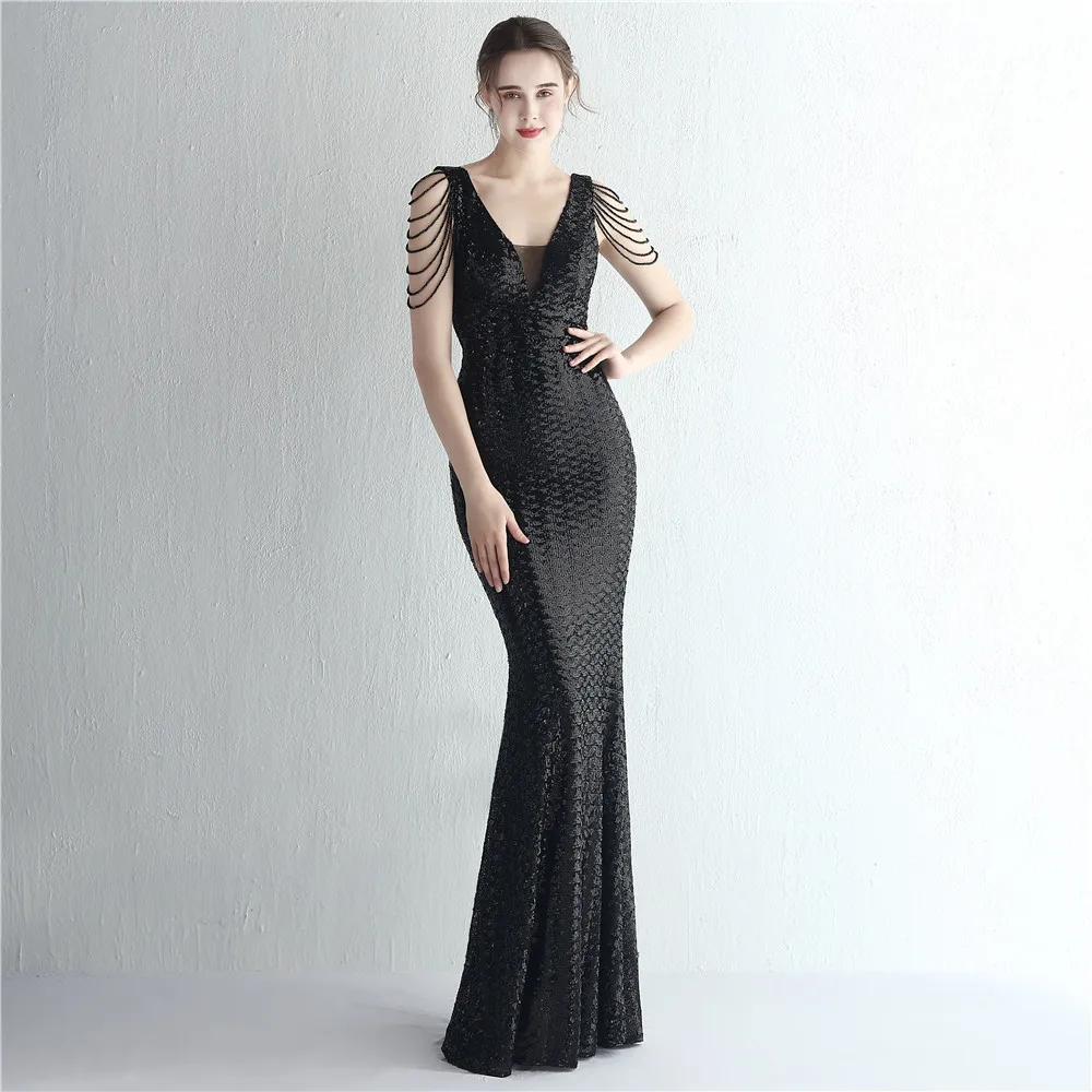 Shop Our 19278# Collection - Elegant Beaded Fishtail Dresses