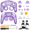 Boutons de coque complets violets atomiques transparents GCNM5001