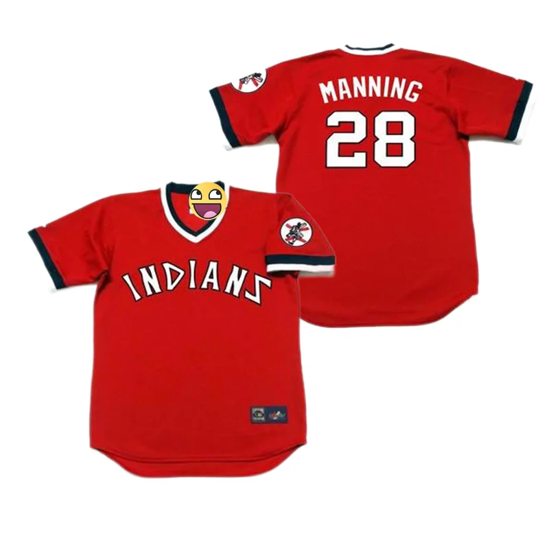 Wholesale Men's Cleveland 24 MANNY RAMIREZ 25 BUDDY BELL 26 BOOG POWELL 28  CORY SNYDER 30 JOE Throwback Baseball Jersey Stitched S-5XL From  m.