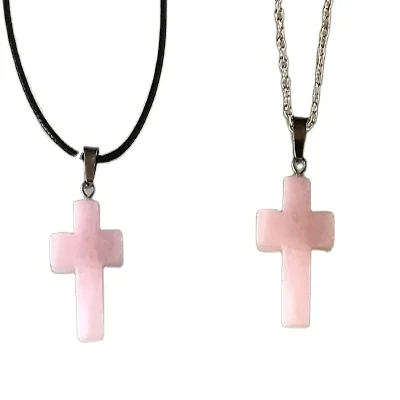 Wholesale Agate Rose Quartz Cross 