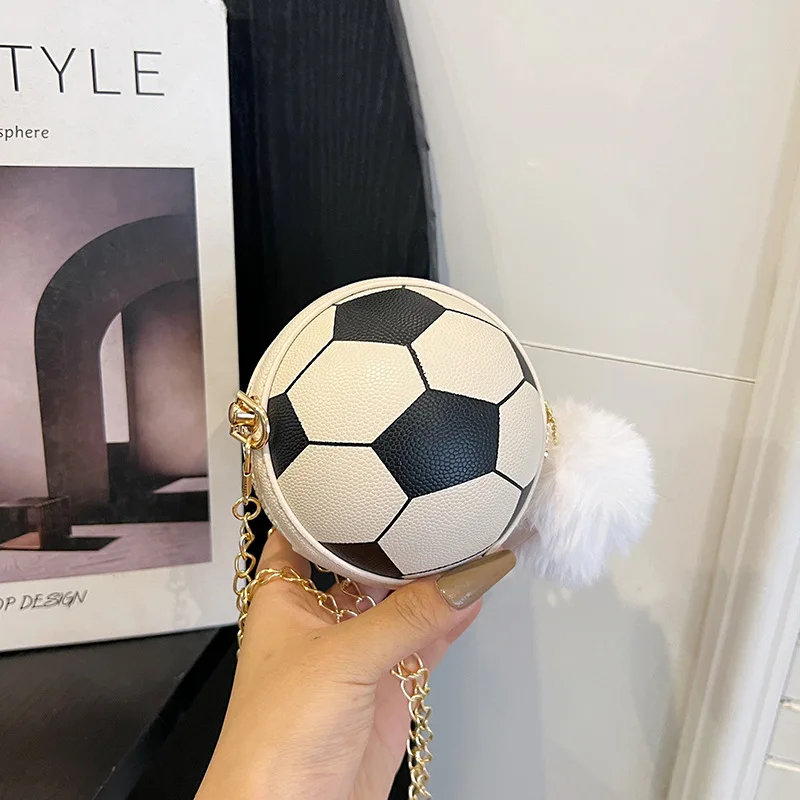 2023 Hot Sale Unique Soccer Ball Bag Woman Kids New Popular Basketball  Messenger Bag Single Shoulder Small Ball Shape Purse Bag