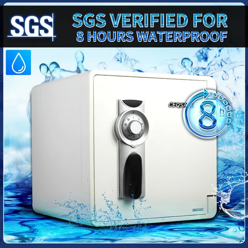 CEQSAFE Waterproof Safe Fireproof Safe Box  Electronic Digital Money Deposit Safe Box Fingerprint Mechanical Combination Lock factory