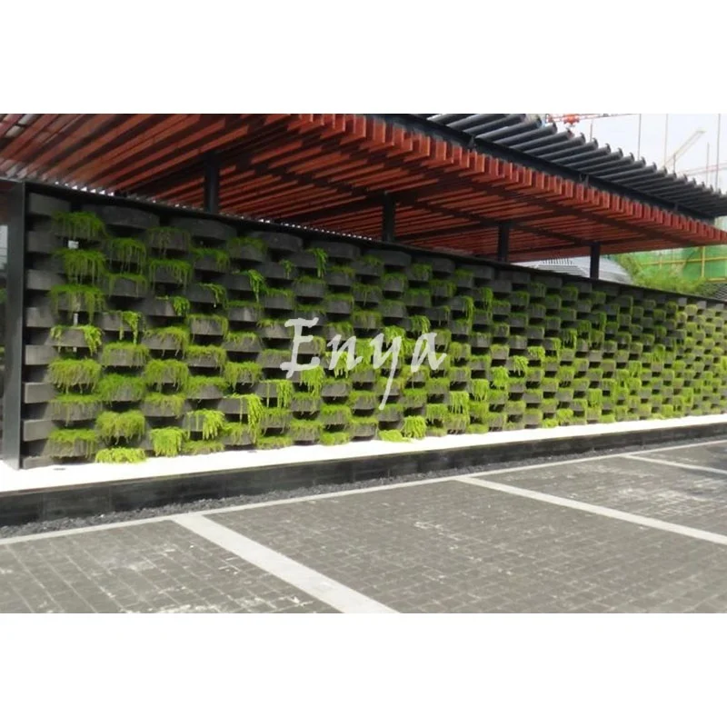 Vertical Backyard Landscaping Garden Boundary Retaining Wall Functional Decor Concrete Flower Planting Pot Living Wall Planter