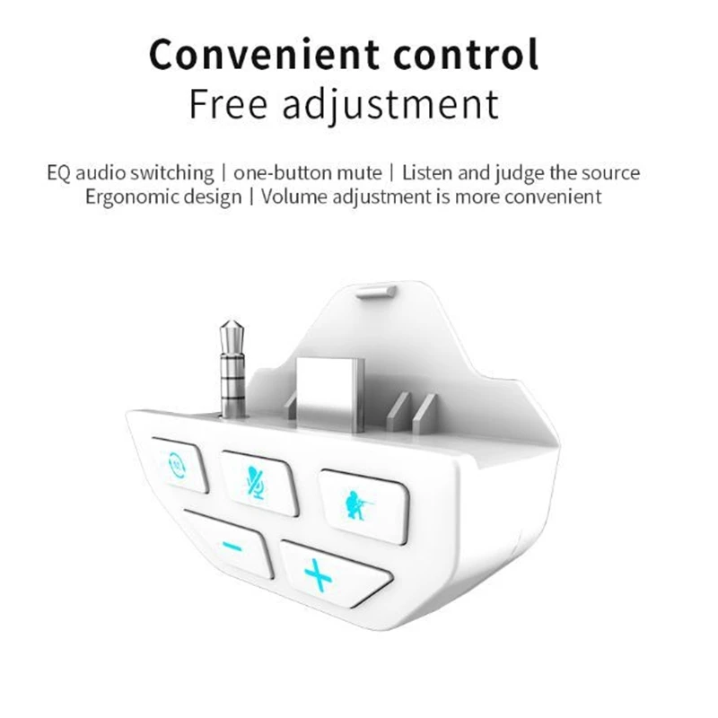 Stereo Headset Adapter for PS5 Xboxes One Xboxes Series S X Controller Audio Headphone Converter