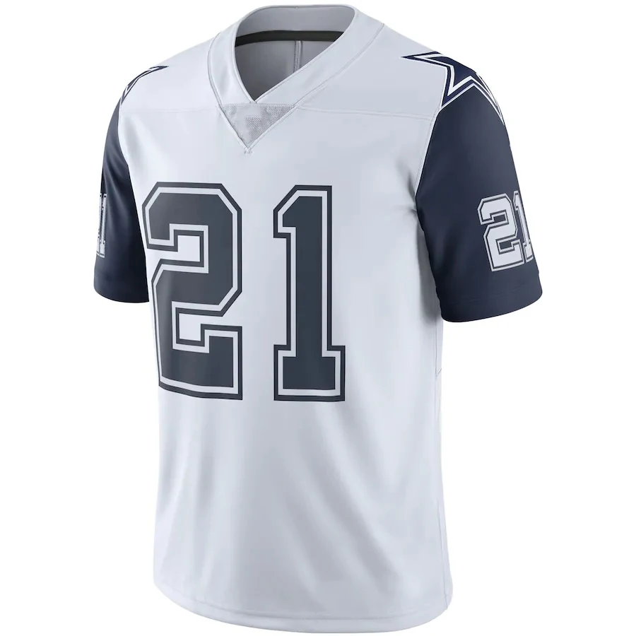 Dallas Cowboys Elliott Black Black Jersey 21 replica stitched American flag  S