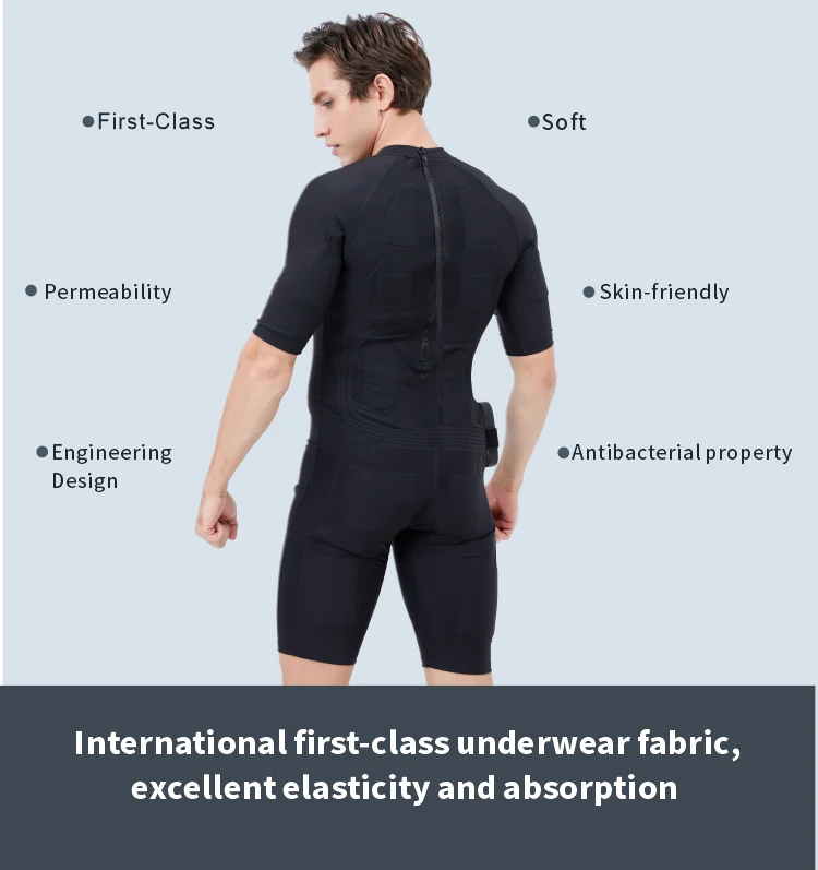 Wireless EMS Training Device Electrical Muscle Stimulation Exercise System With EMS Suit Underwear Set Home Use