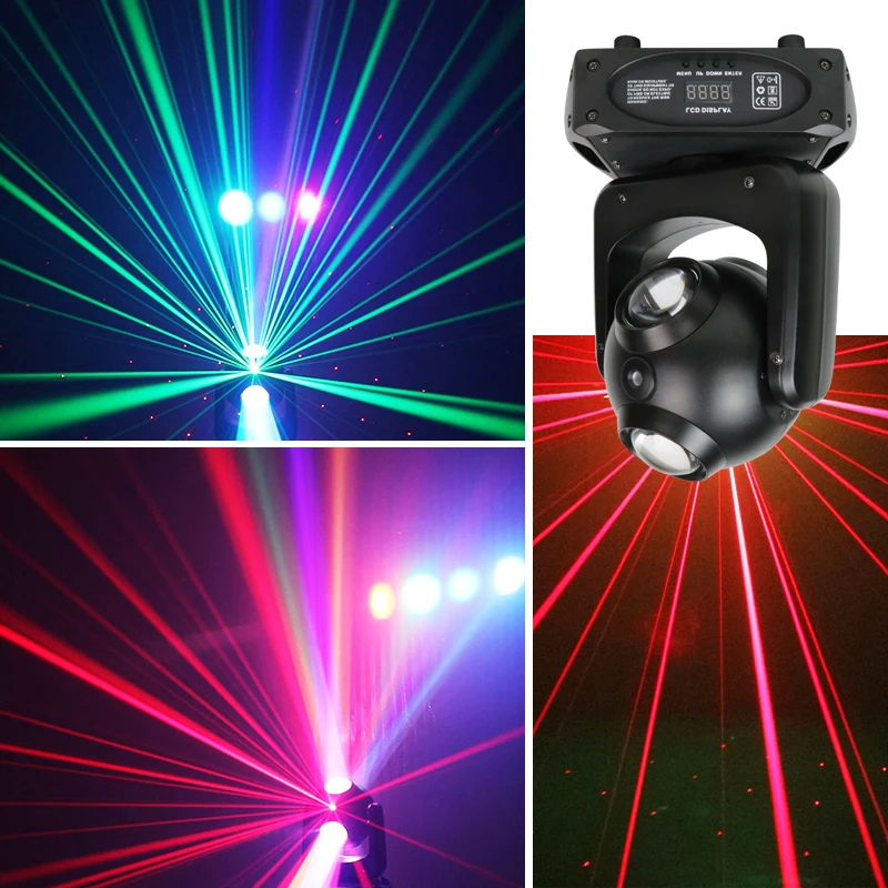 LED Moving Head Light RGBW Beam Lights DMX for Live Show DJ Disco Events Party Stage Lighting KTV Wedding Christmas Halloween