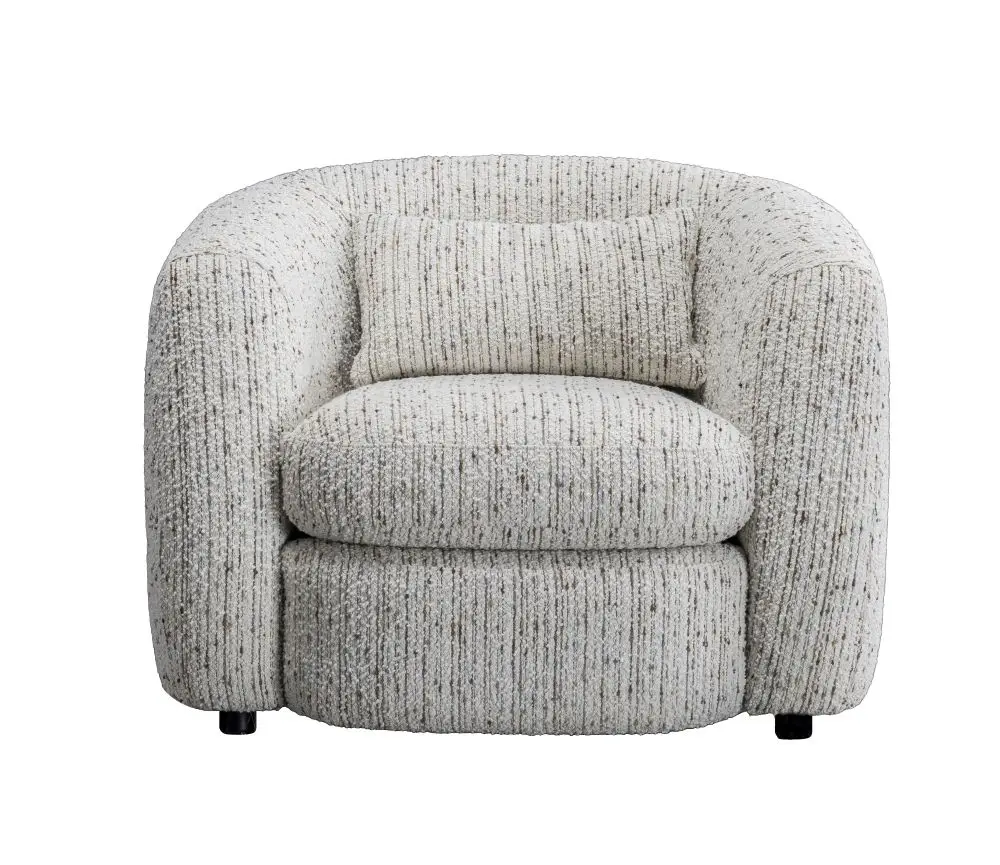 New Design Modern Living Room Leisure Reading Soft Cushion Eco-Friendly Sofa Chair Big Size Round Accent Chair with Pillow