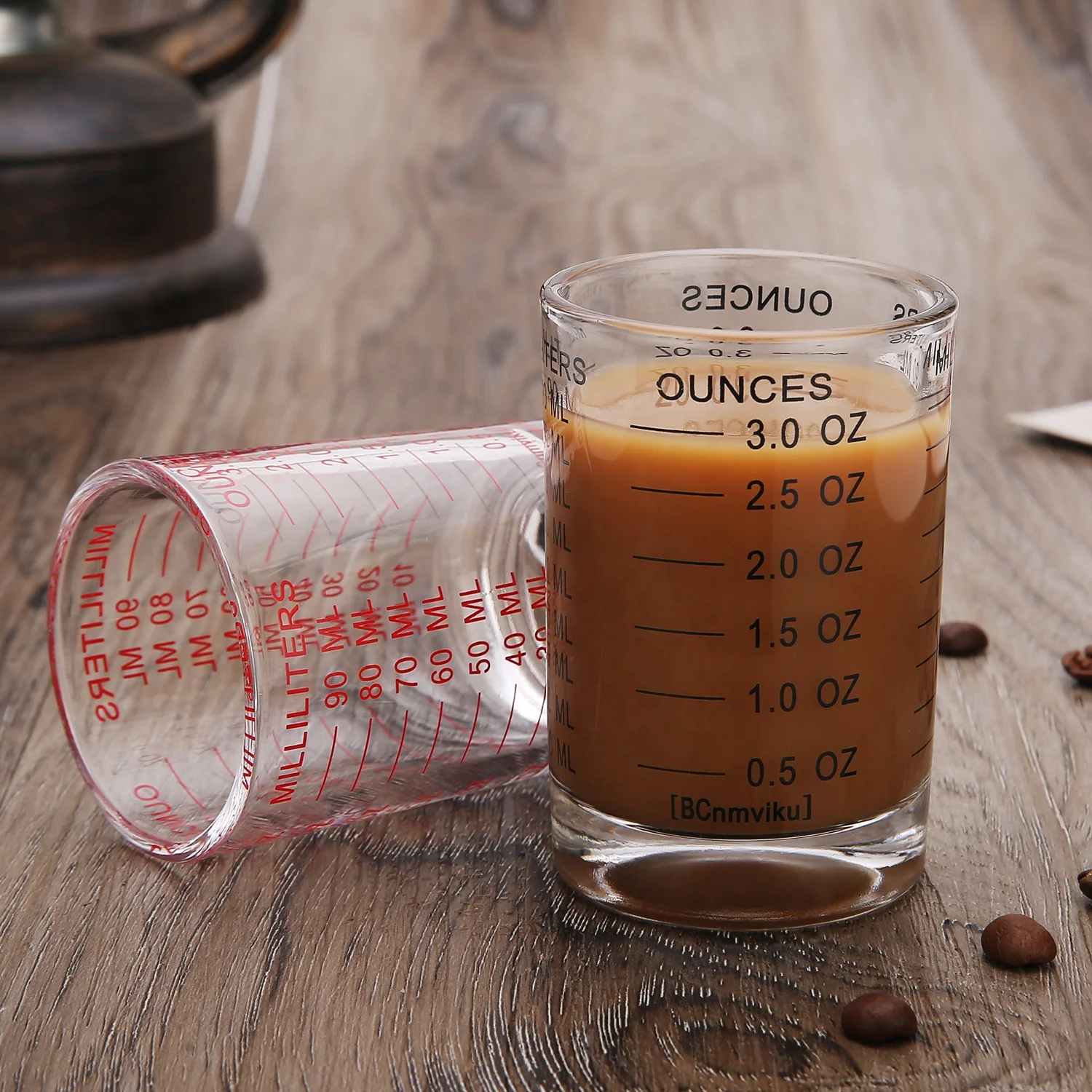 BCnmviku 90ML Espresso Shot Glass Measuring Cups German Measurement Cup High Quality Custom Logo Sublimation Shot Glasses Cup