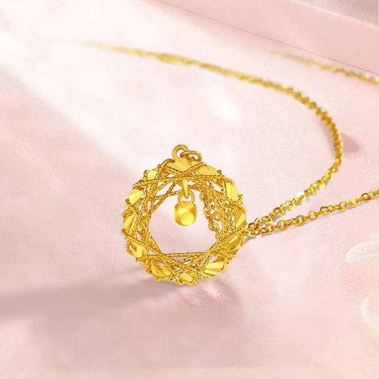 AA017686 High Quality Jewelry Clavicle Chain Accessories Gold Stainless Steel Pendants Necklace