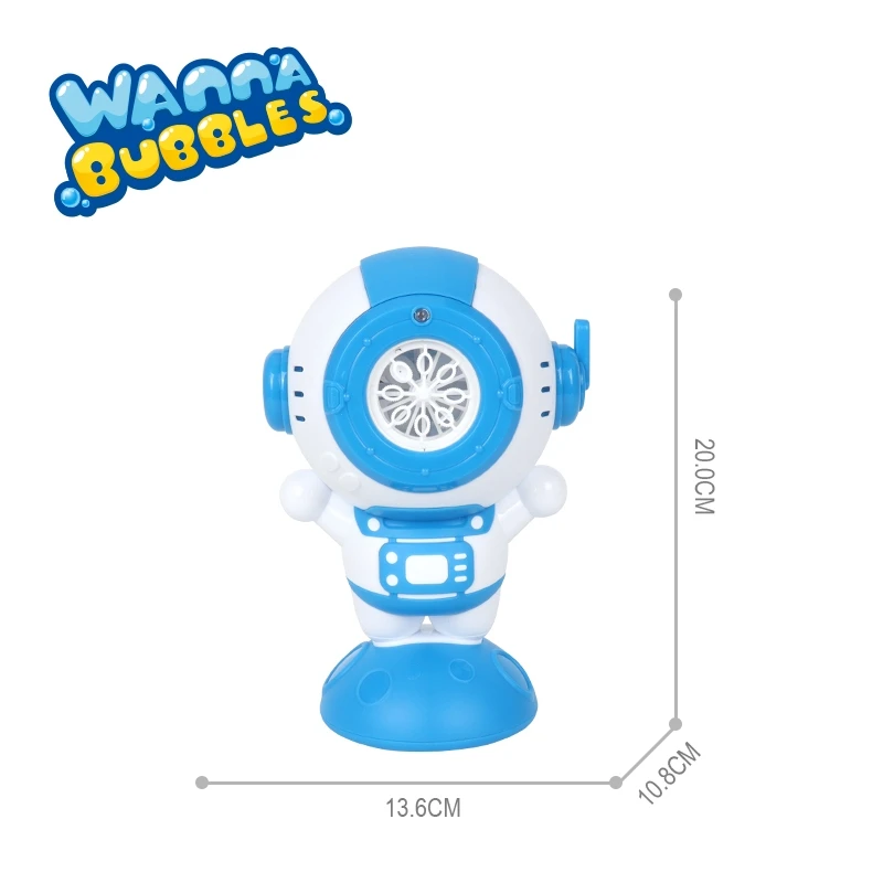 2023 New Outdoor Automatic Bubble Machine for Kids Electric Toys Astronaut Robot Bubble Blower With Light