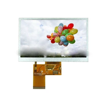 5 inch LCD touch screen display 800x480 resolution TN/IPS panel high brightness wide temperature for automobile industrial