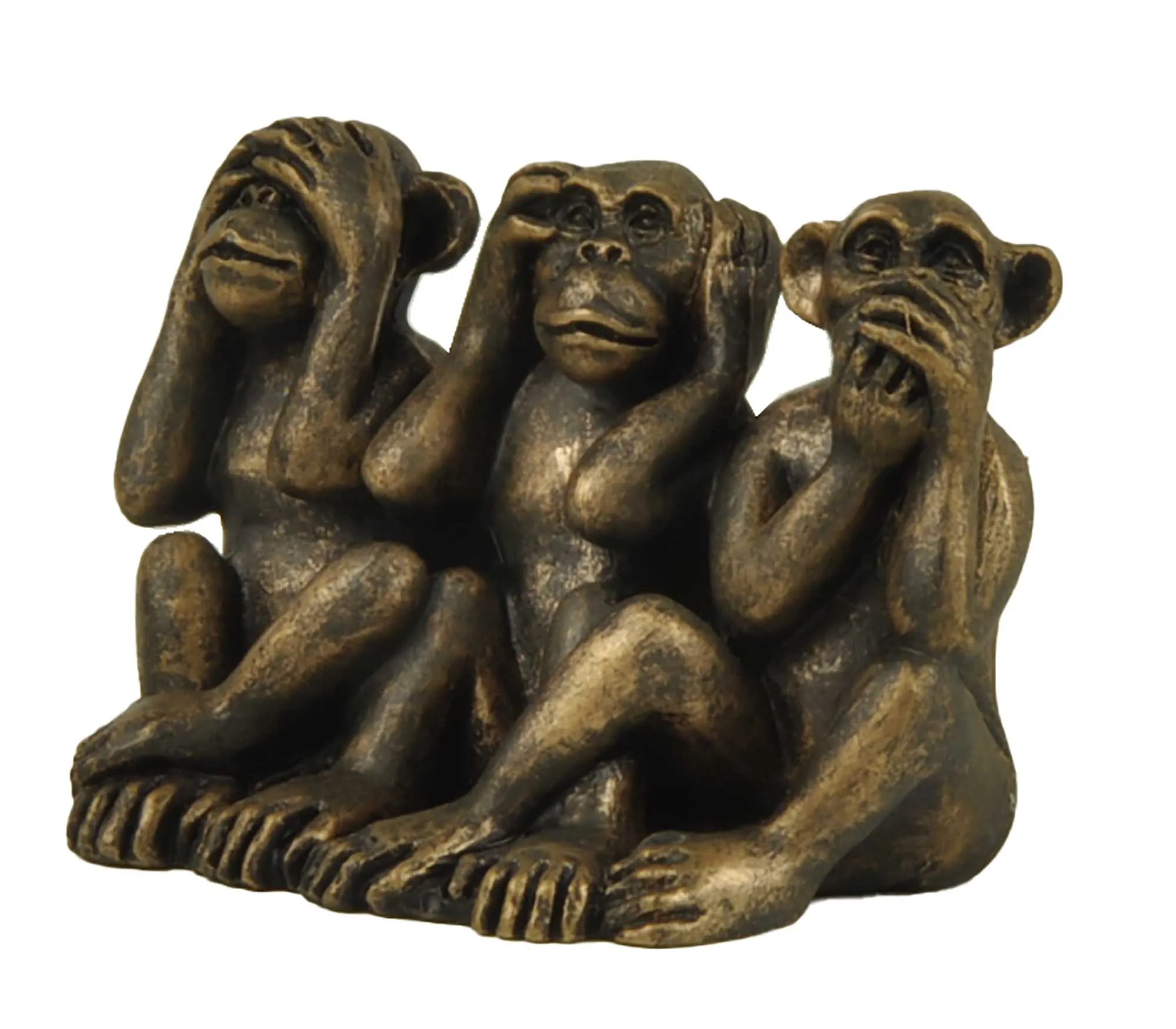 Three Wise Monkeys 2.17'' Statue Hear-No, See-No, Speak-No Evil Monkeys for Home Decoration Resin Crafts