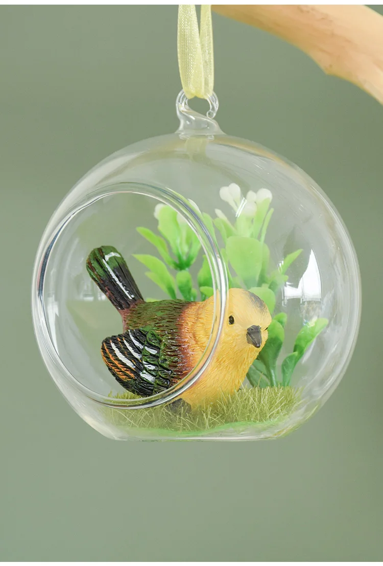 Factory direct sale Easter decor hand blown hanging glass ball with bunny factory