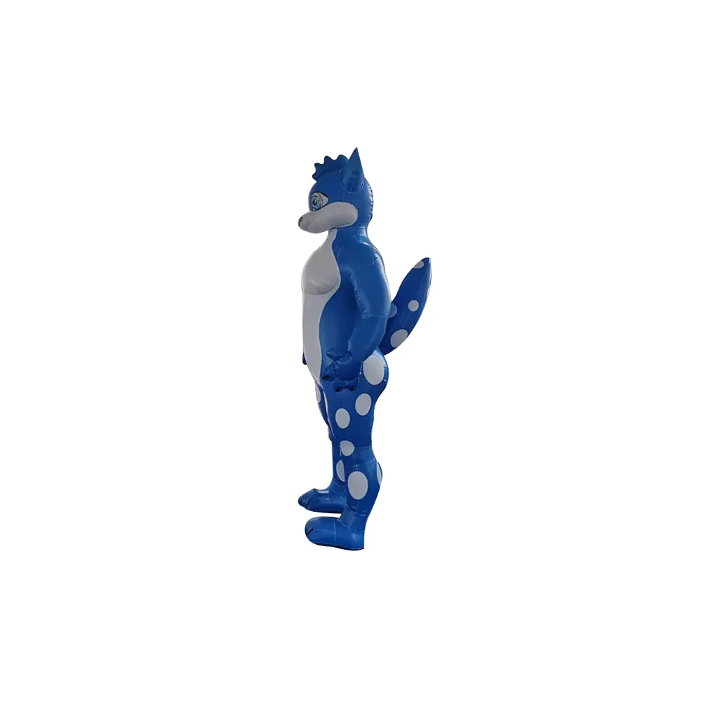 Newest Design Inflatable Cartoon  PVC Inflatable Blue fox Suit Advertising