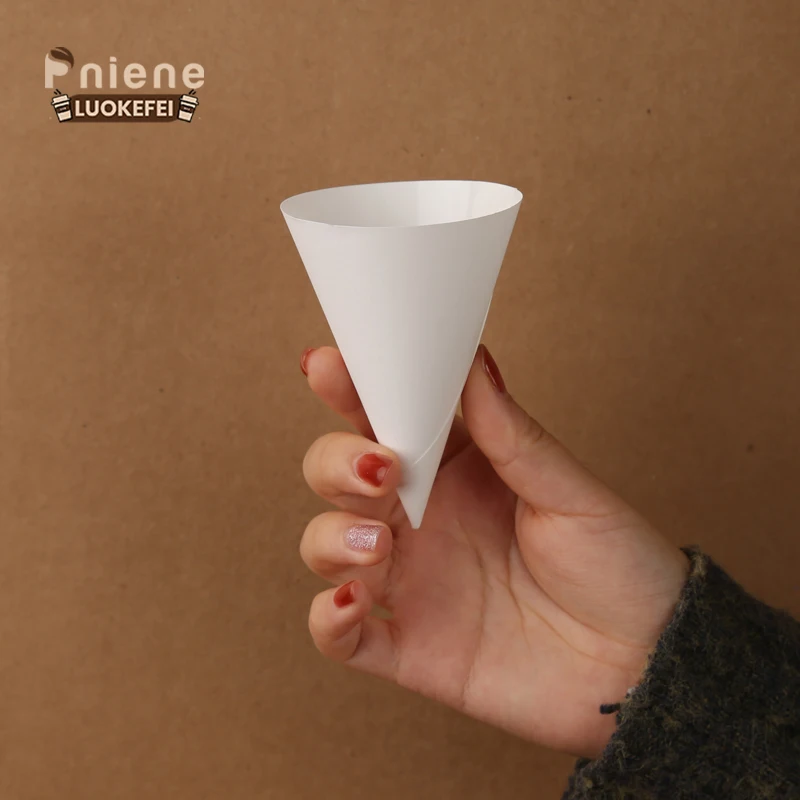 Custom 100% Biodegradable Snow Cone Water Cup Disposable Food Grade Water Paper Cup Cone