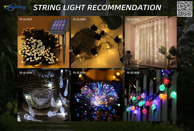 OEM 12m 100 LED colorful changing Diwali Lights Christmas lights curtain garden string lights outdoor solar string led holiday l manufacture