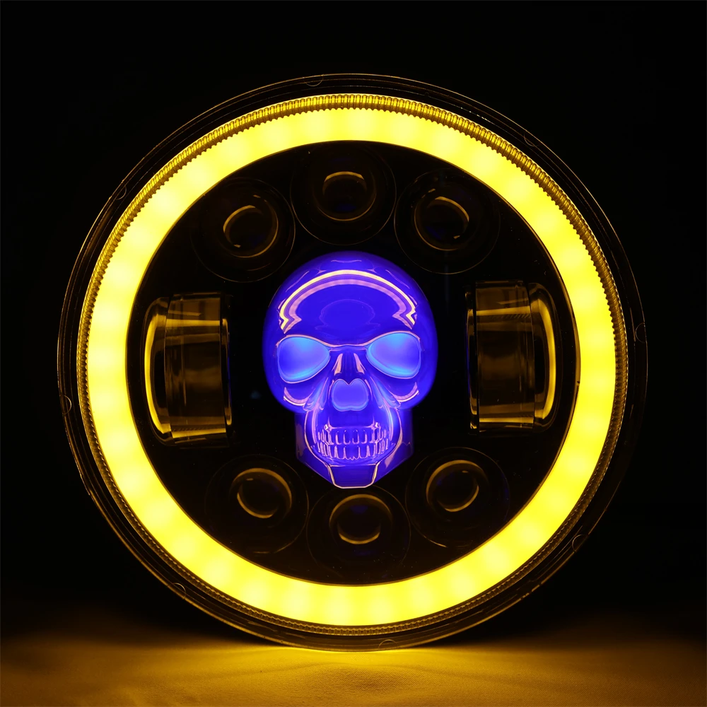 product tiypeor 575 inch led headlight projector halo ring motorcycle highlow beam drl turn signal for dyna softail sportster 883 xl883-8