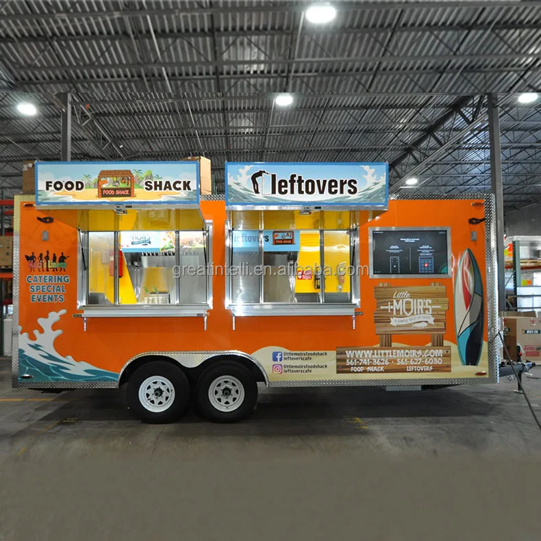 Full Equipped Concession Trailer American Standard Fast Mobile Kitchen