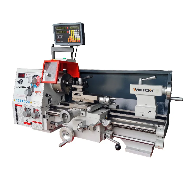 2022 WMT Small  Manual Lathe Benchtop CJM0632V Metal Lathe Machine with Variable Speed