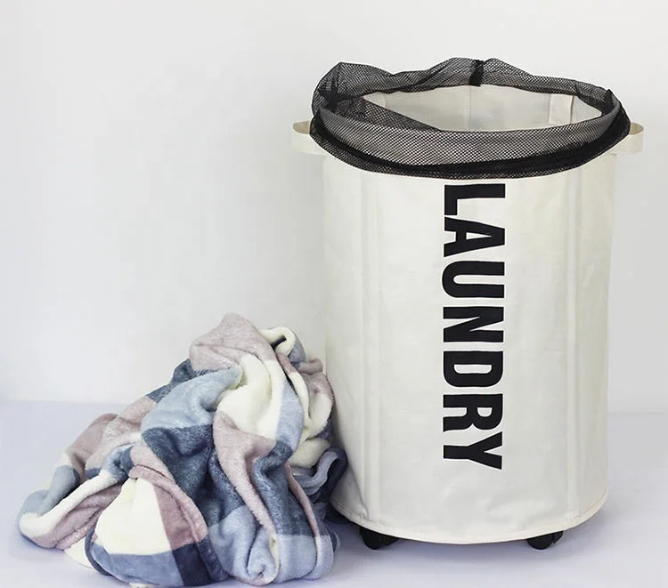Складная корзина для белья из ткани