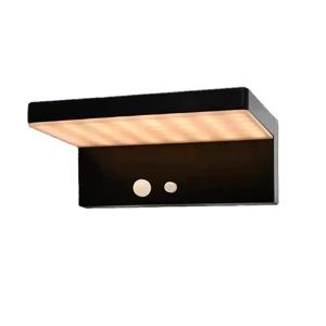 Vertak Solar Garden Square Led Wall Light Lamp Luxury Outdoor Contemporary Lights Wall Motion Sensor Mode Light