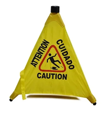 Printed Wet Floor Caution Sign for Road Safety Traffic Warning Product Slippery Banana Cone Pop-up Sign