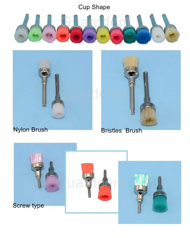Disposable Dental Prophylaxis Brushes Small Bristle Prophy Brush Mini
