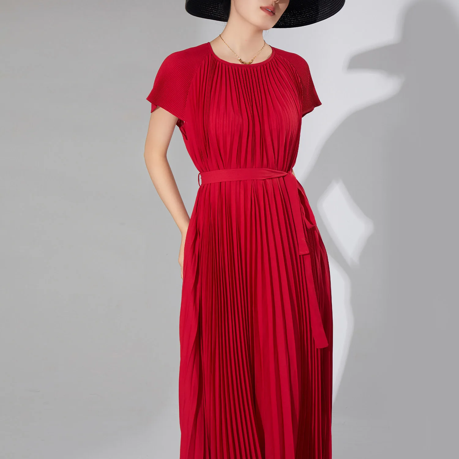 L'Or ♢ Belted Pleats Dress l'or ロル Belted Pleats Dress L'Or