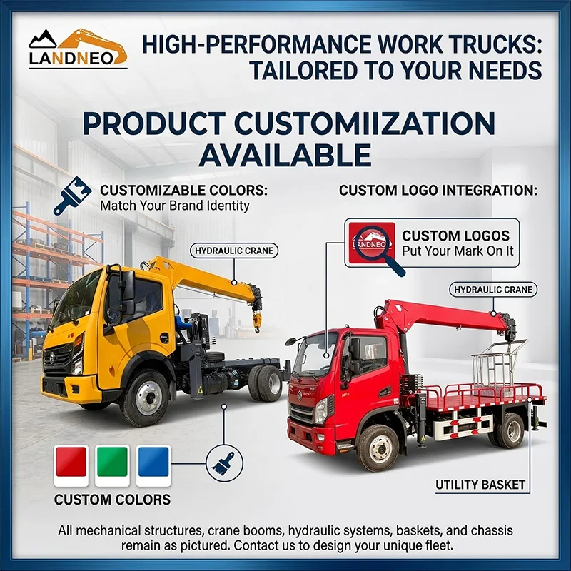 Professional 20 Meter Truck Mounted Aerial Lift Platform 360&deg; Rotating Boom Lift for Utility Services