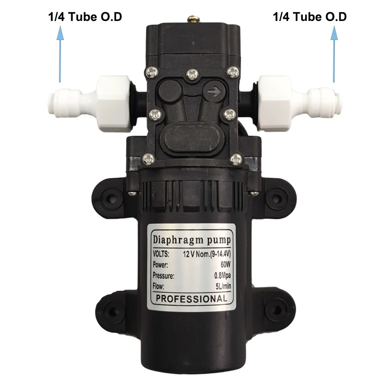 12V DC 60W Electric Micro Diaphragm Pump for Outdoor Water Sprayer Misting System Fog Machine