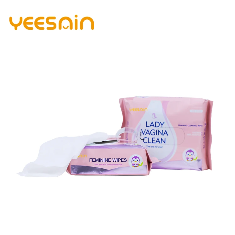 Female Private Label Fruit Flavor Woman Organic Feminine Hygiene Wet Wipe for Girl