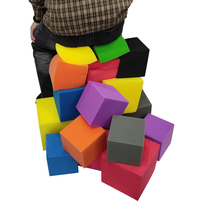 Hot Sale Custom Soft Foam Cheap Blocks Trampoline Park Gymnastics Foam Pit Cubes Foam Pool Sponge Pit Cubes for Children